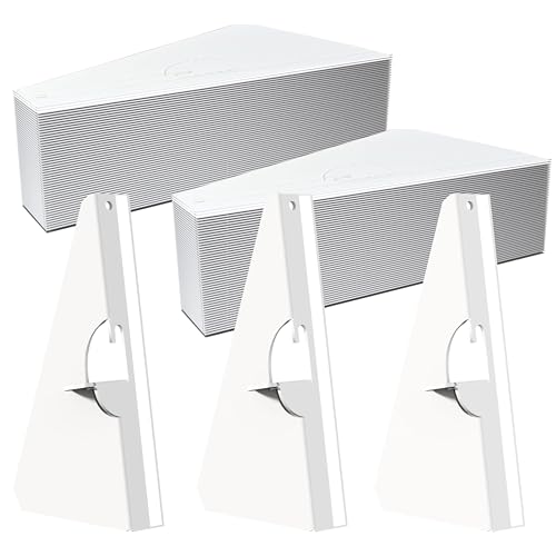 CoroRio 60 Pack 9 Inch Self Stick Cardboard Easel Backs, Picture Frame and Art Easel Stand, Use for Photos, Signs, Crafts, (Pack of 60, White)