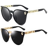 Dollger Skull Sunglasses Women Fashion Cat Eye Sunglasses UV400 Protection Rimless Frame and Full Frame Sunglasses
