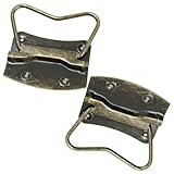 Runseaway 4PCS 4 Inch Bronze Metal Chest Handles, Toolbox Pull Ring Handle, Cabinet Door Handle, Heavy Duty Pull Handle for Toolbox Chest Case