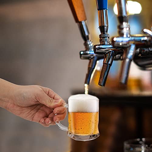 Topzea Set Of 24 Mini Beer Mug, 5Oz Mason Beer Mug Glass Beer Steins Beer Tasting Glasses Beer Glasses For Freezer, Heavy Base Beer Sampler Glass Shots Glasses, Beverage Drinking Glasses With Handle #TOP4