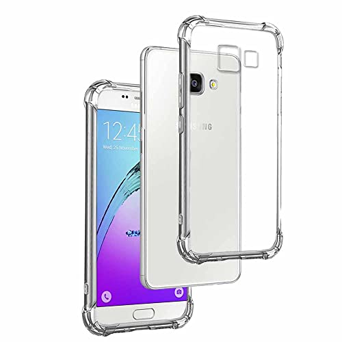 REY Funda Anti-Shock Gel Transparente para Samsung Galaxy A5 2016 / Galaxy A5(6), Ultra Fina 0,33mm, Esquinas Reforzadas, Silicona TPU de Alta Resistencia y Flexibilidad