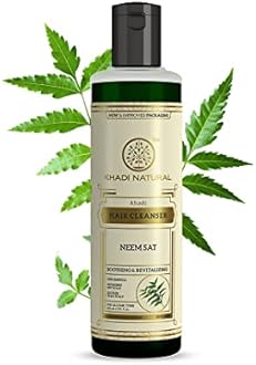 Khadi Natural Neem Sat Shampoo for Thick & Strong Hair | Natural & Paraben & Sulphate-Free | Suitable for All Hair Types, 210ml