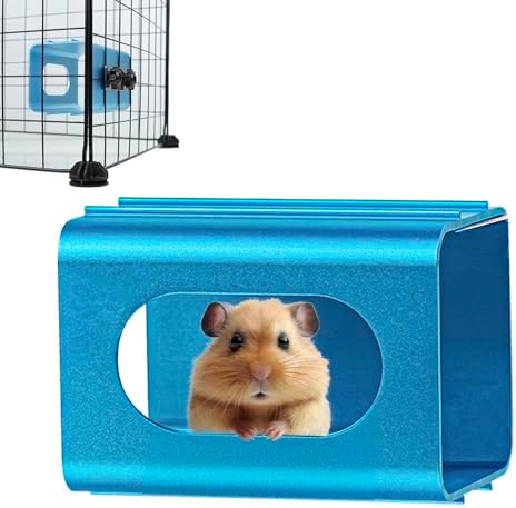 PeSandy Juguetes túnel refrescante para hámsters, casa metálica r...