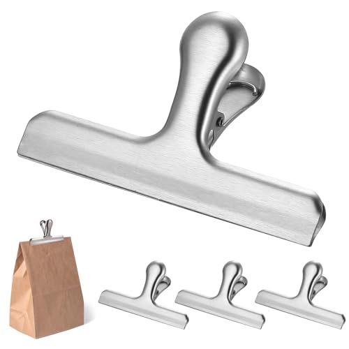 Moqinai 4 Stück Verschlussklammern Metallklammern, 119mm Metall...