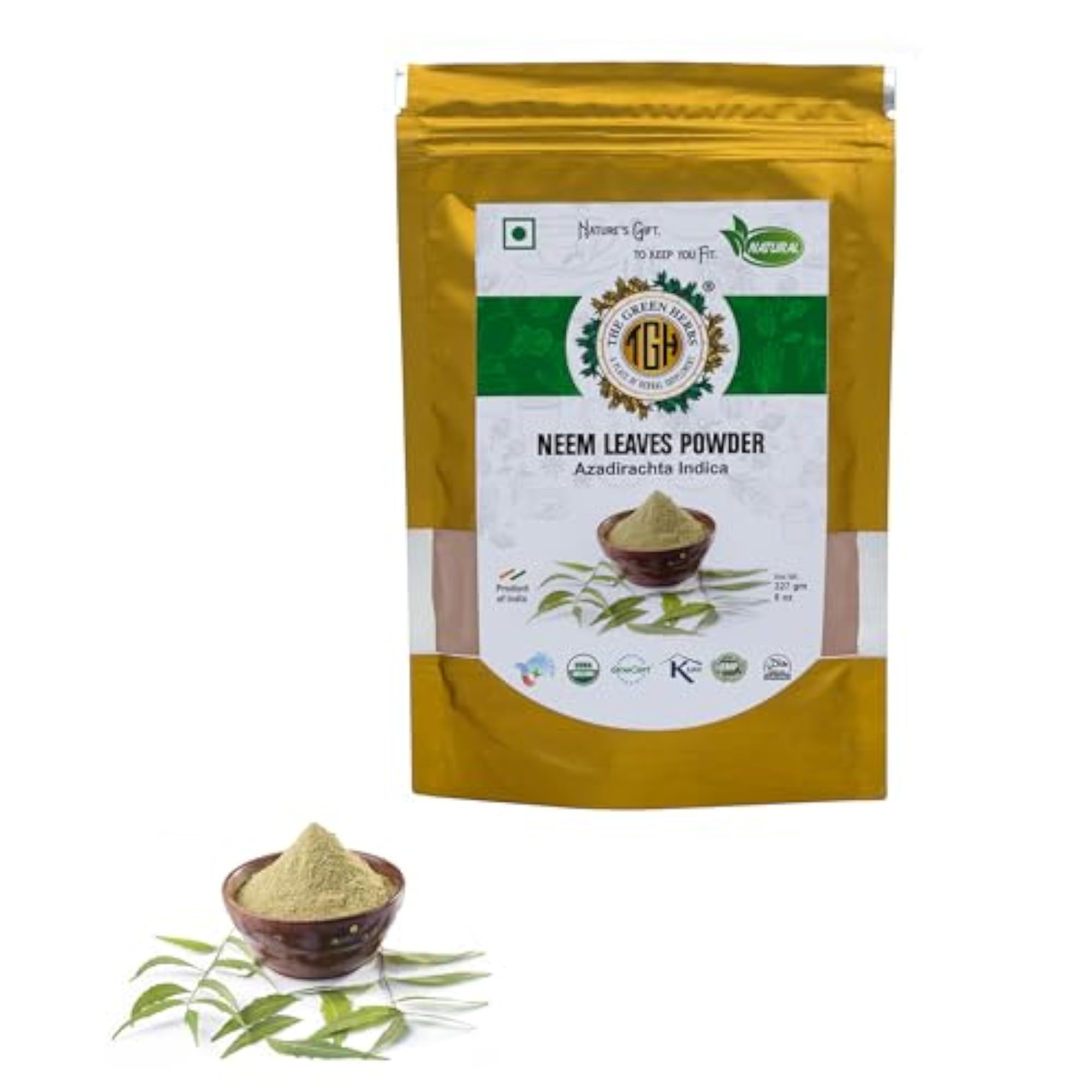 Neem Leaf Powder, 227g, Natural Herbal Powder