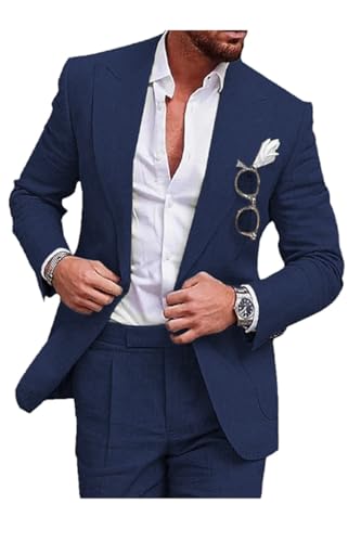 Materiale di alta qualità: le tute da uomo in cotone e lino sono realizzate in tessuto morbido e leggero, traspirante e confortevole. Realizzato in tessuto di lino di alta qualità con eccellente comfort e traspirabilità, questo abito è leggero da indossare e ti mantiene comodo tutto il giorno. La fibra di tessuto di lino è forte, non facile da forare e strappare, molto resistente.