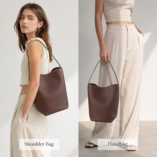 beful Coffee Brown Bucket Tote
