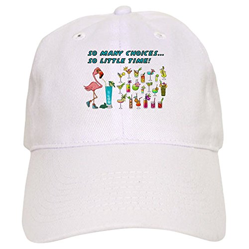 CafePress Flamingo Happy Hour Unique Adjustable Baseball Hat White