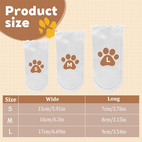 XSDSLS 20 Stück Einweg-Hundeschuhe,Einweg-Hundesocken,Pfotenschutz,Waterproof Hundefußabdeckungen Socken für Haustiere, Hunde, Welpen, drinnen und draußen (Weiß, M)