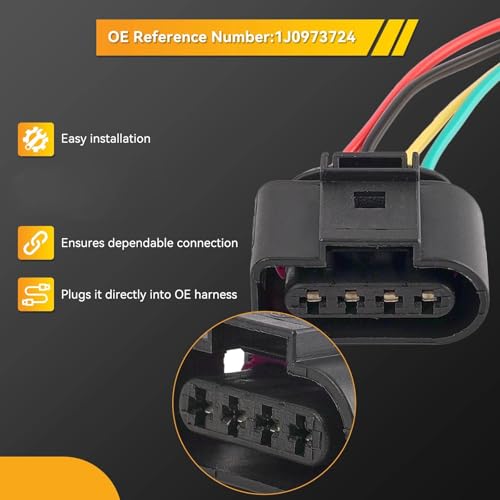 Conector 1J0973724 de bobina de encendido para TT 2.5T y A8: Chispa estable 5