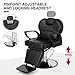 Artist hand Barber Chair Reclining Salon Chairs for Hair Stylist, Heavy Duty Stylist Hairdressing Shampoo Chair with Headrest and Footrest, 360 Degree Swivel, Spa Beauty Equipment, Black