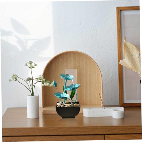 Fontaine à eau de table compacte cascade d'intérieur USB fleur lotus