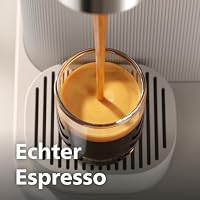 Philips Baristina Espressomaschine, Automatisches Mahlen, Tampen & Brühen, 16 Bar, Espresso, Café Crema, Kompakte Größe, Naturweiß mit weißem Siebträger, Kaffeemaschine mit Mahlwerk (BAR305/00) – Ansicht 6