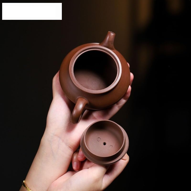 Czajnik do herbaty 240 ml, fioletowa glina, ręcznie robiony czajnik, surowa ruda, fioletowy gliniany czajnik z filtrem, chiński zestaw do herbaty Zisha, czajniczek do kuchenki