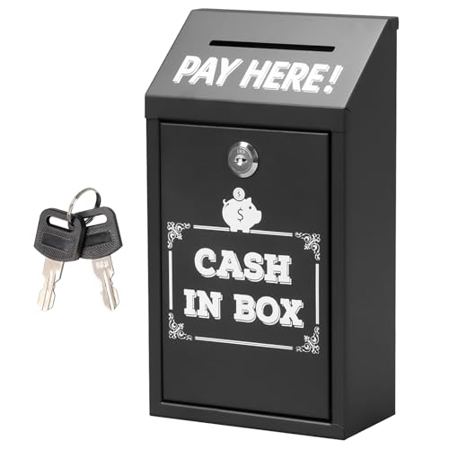 mumisuto Cassaforte Piccola con Chiave, Cassetta di Sicurezza da Pavimento, Cassaforte da Armadio per Sicurezza Domestica, Cassetta di Sicurezza per Soldi, Gioielli, Oggetti di Valore (Nero)