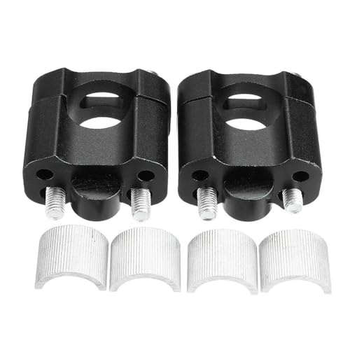 Montage barre guidon moto noir 7/8 pouce adaptateur usiné pour pontet de 22mm