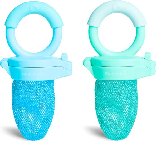 Image of Munchkin Baby Feeder for Fresh Food and Fruit, 2 Pack, Blue/Mint