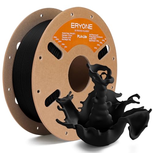 Filament PLA Lite ERYONE 1.75 mm noir pour impression 3D stable