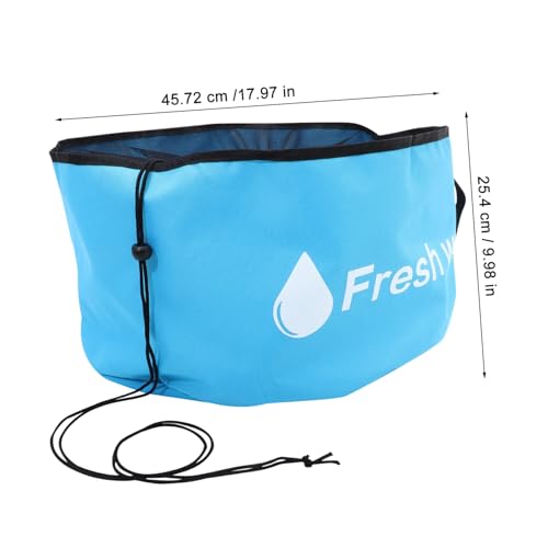 Image of NUOBESTY RV Hose Storage Bag with Handle - 18x18x10 Inch Oxford Cloth Organizer Electrical Cords & Camper Tools Blue Storage Pouch for Garden Hoses, Miscellaneous Items