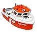 CRAFTLZ 1/32 Scale Remote Control Boat for Adults, 2.4G 8KM/H RC Rescue Boat Model, Mini RC Model for Teens (RTR Version)