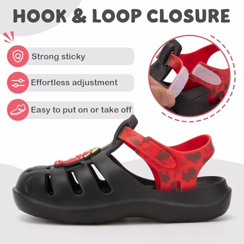 Image of FUNCOO PLUS Boys Girls Sandals Toddler Lightweight EVA Water Shoes Kids Closed Toe Fisherman Sandals Summer Beach Sports Shoes Outdoor