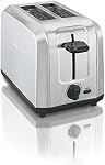 Hamilton Beach 2-Slice Toaster, Stainless Steel, Extra-Wide Slot Toaster with Shade Selector, Toast Boost, Auto Shutoff, Slide-Out Crumb Tray, Cord Wrap, 22910C