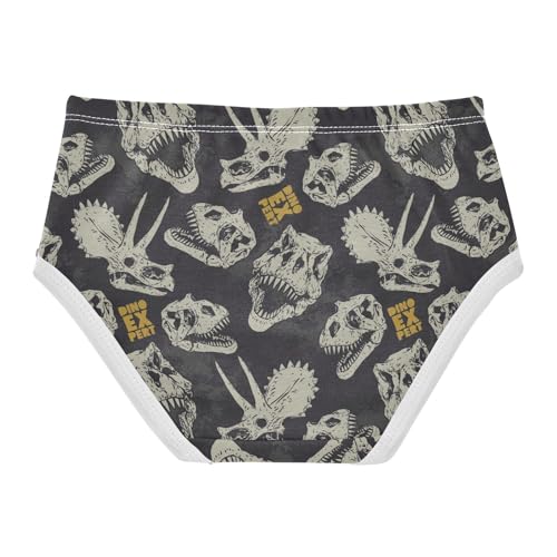 Girls Underwear Soft Cotton Dinosaur Skull Kids Panties in Sizes 2/3t, 4t, 5t, 6 and 82