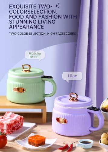 Olla Eléctrica Portátil Mini, Multi-Función, Color Púrpura miniatura 5