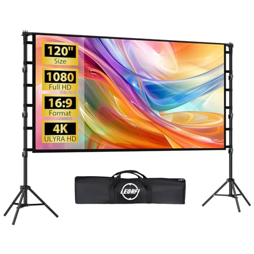 Ecran Pour Projecteur Sur Pied Écran De Projection Sur Pied 72 Pouces, Portable Pliable Ecran Pour Projecteur Avec Trepied Pour Interieur Ou Exterieur 160 X 90 Cm Formats 169 Hd 4k 3d