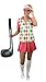 Costume de golf pour femme avec haut rose avec motif argyle + jupe rose + visière rose pour enterrement de vie de jeune fille + club de golf gonflable (taille S)