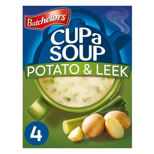 Batchelors Cup a Soup Variety Pack - Potato & Leek, Chicken, Minestrone, Cream of Vegetable, Cream of Asparagus - 20 Servings, 5 Flavors, Total 521g