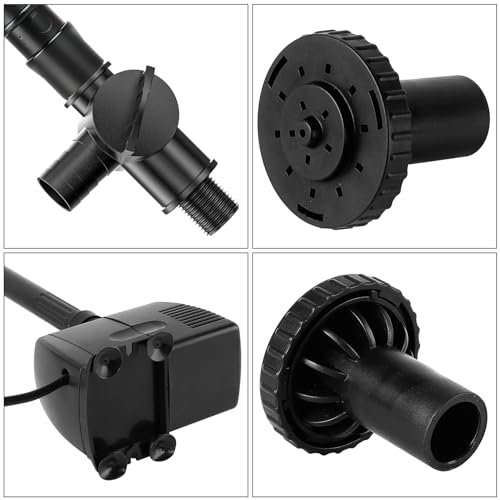 YAOBLUESEA 800L/h 16W Garten Springbrunnenpumpe Teichpumpe Wasserspielpumpe Bachlaufpumpe Wasserpumpe Fontäne