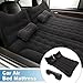A ABSOPRO Car Air Mattress Camping Bed Comfortable Air Bed Mat Sleeping Mat with Pillows for Car Travel Camping PVC Black