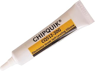 Chip Quik CQ512-20G Electronics Grade Self-Leveling Silicone (Clear) 20g (0.7oz) Squeeze Tube for Precision Dispensing