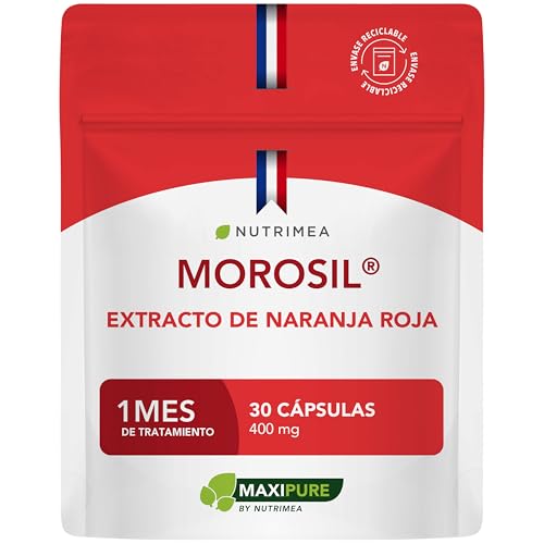 MOROSIL® 400 mg – Extracto Patentado de Naranja Roja Moro de Sicilia – Control de Peso Natural – 30 Cápsulas Veganas (1 Mes) – Complemento Alimenticio Nutrimea
