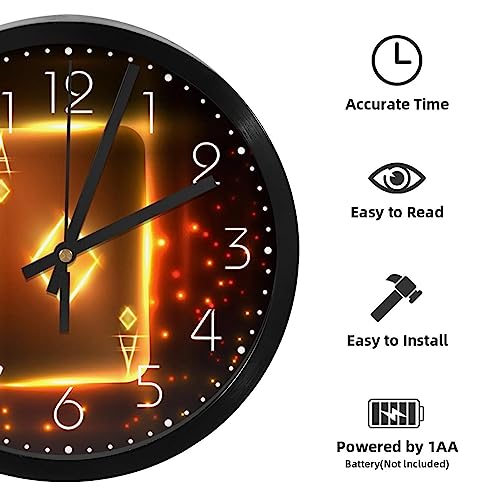 Horloge murale silencieuse à quartz As de Carreau pour bureau et cuisine - 3