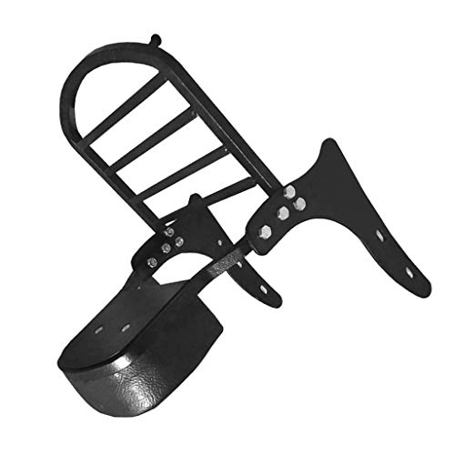 Image of Bike Harley Style Carrier Back Rest Black Cushion Support Pillion Carrier Backrest Black Bar for RE Classic 350