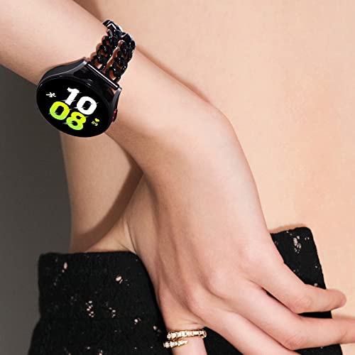 Surace Compatible With Samsung Galaxy Watch 4 Band Galaxy Watch 5 Band 40Mm 44Mm, Galaxy Watch 5 Pro 45Mm Band Women Bracelet 20Mm Metal Steel Chain For Galaxy Watch Active 2 Smart Watch, Black #TOP6