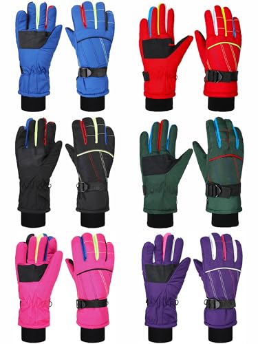 Guantes de esquí para niños impermeables y cortavientos que mantienen el calor