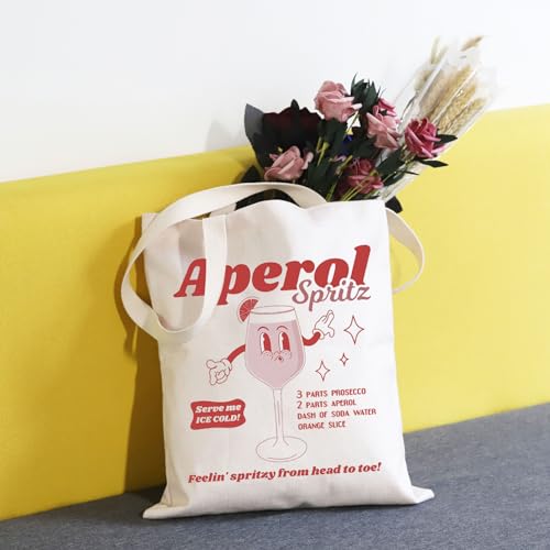 Bolsa Tote Aperol Spritz Feelin' Spritzy De Lona Para Mujer miniatura 6