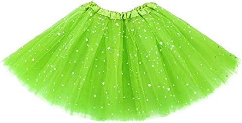 Auranso Girls Tutu Skirt Toddler Baby 3 Layers Tulle Sequin Star Ballet Dance Tutu Skirts for Girls 2-8 Years