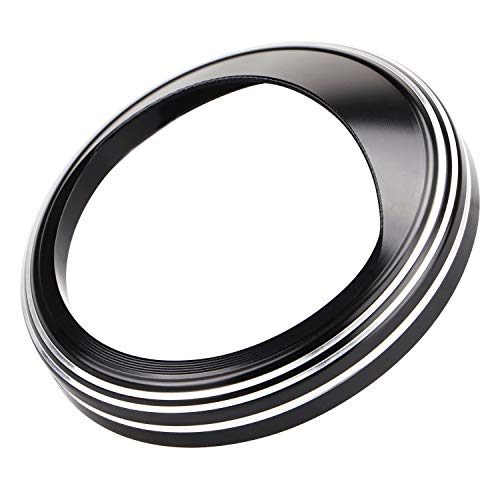 YDLMT Motorcycle Accessory 5 inch Bezel Plated Trim Ring Visor Cover Fit for Harley Heritage Classic Road King Softail Springer Classic Standard