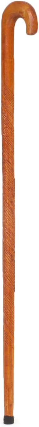 Walking Stick for Men and Women Old Age Wooden Stick for Old People Light Weight (Full Curve)