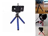 Mini holder Flexible Sponge Octopus Stand Tripod Mount For Cell Phone Camera Video Phone (Blue )
