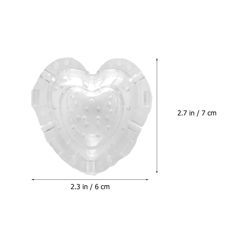 Hemoton 4pcs Heart Shaped Fruit Moulds Plastic Craft Moulds for Creative Table Decorations Easy to Use Non-Stick Design for Shaping Fruits and Vegetables