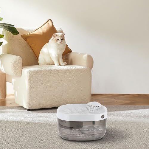 Fuente de Agua Eléctrica para Gatos 7L Blanco y Gris miniatura 3