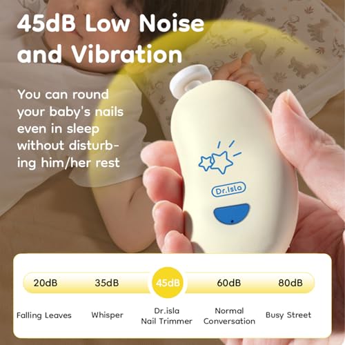 Baby Nail File Electric, Rechargeable Baby Nail Trimmer, Safe Baby Nail Clipper with LED Light, 6 Grinding Head Replacement Pads for Kids, Toddler & Adult (Blue) - Image 6