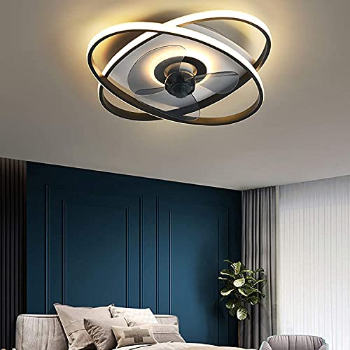 Ventilateur de plafond LED dimmable avec télécommande pour salon moderne - 6
