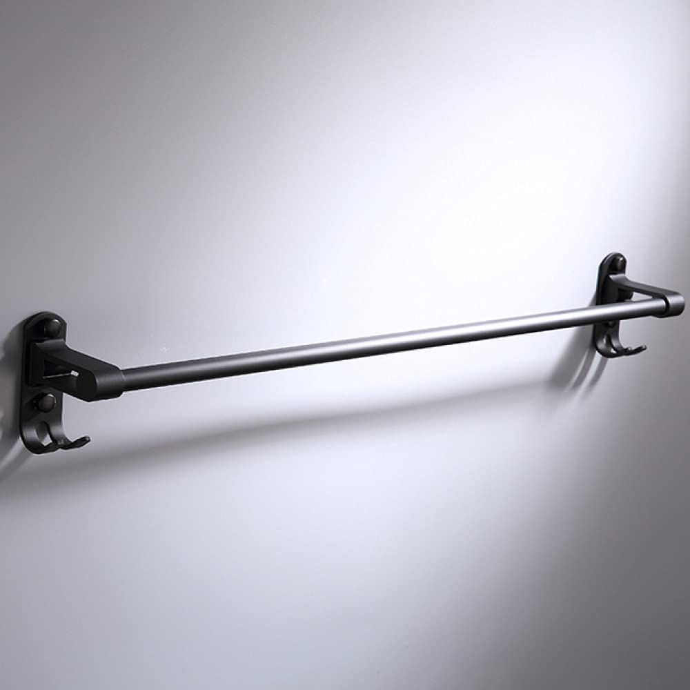 Porte-serviettes noir mural et accessoires en aluminium pour ranger votre salle de bain