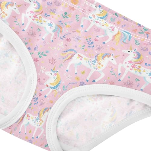 Girls Underwear Soft Cotton Cartoon Unicorns Kids Panties in Sizes 2/3t, 4t, 5t, 6 and 84